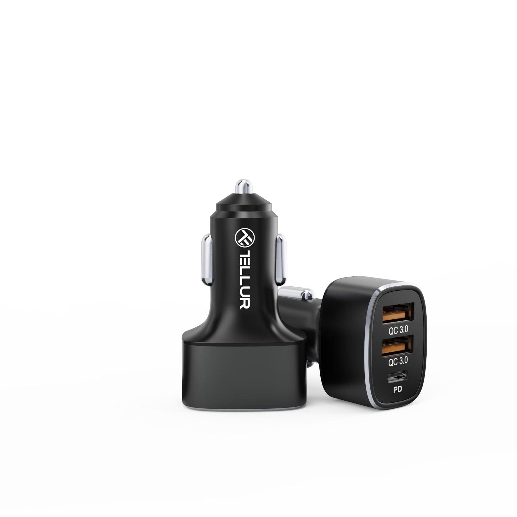 3 Ports USB Car Charger (PD+QC3.0), 56W, FCC9 - TELLUR