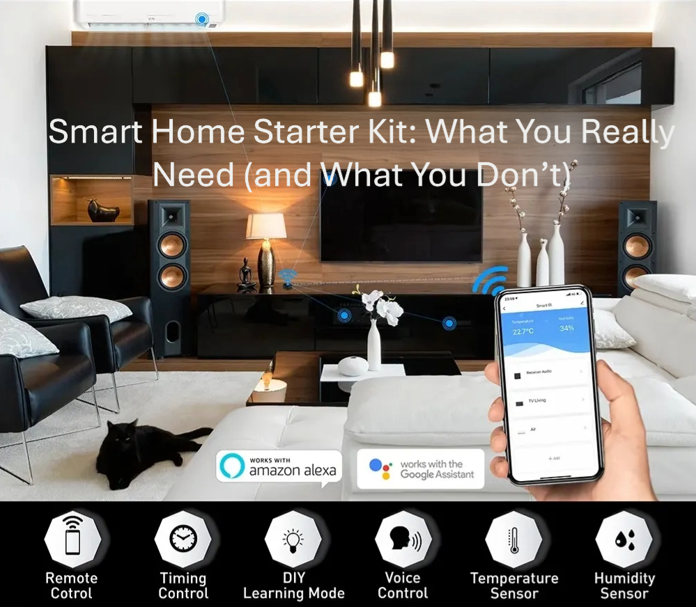 Modern living room with connected smart home devices from Tellur
