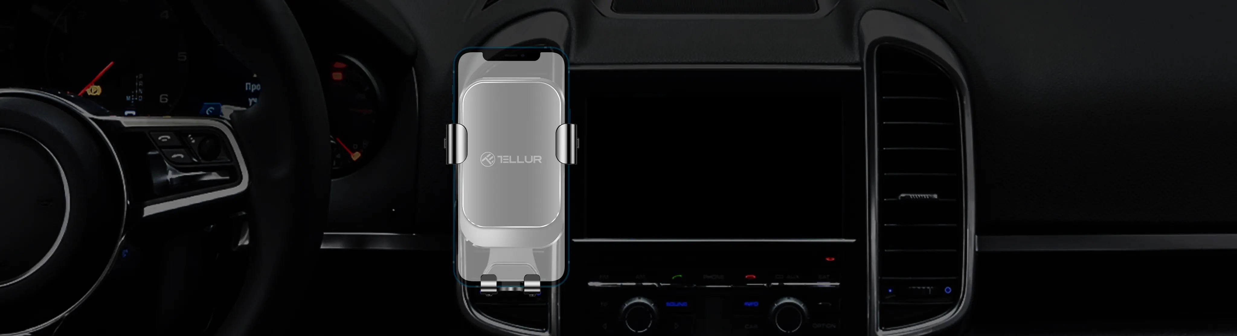 Tellur's sturdy magnetic car vent holder, designed for optimal phone stability and easy access, enhancing your in-car experience