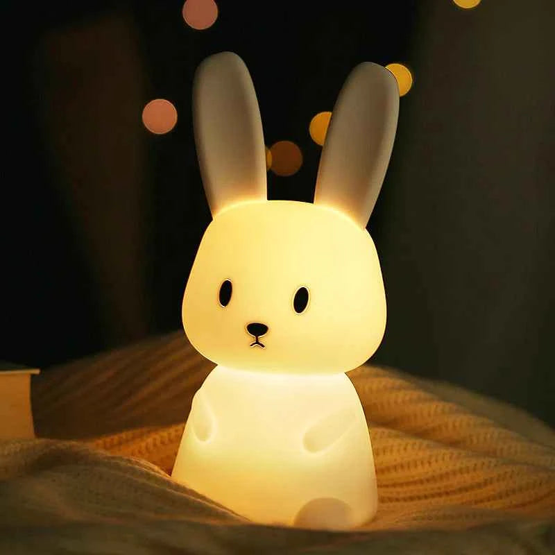 Children's night light, silicone, rechargeable, Bunny
