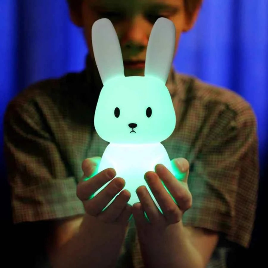 Children's night light, silicone, rechargeable, Bunny