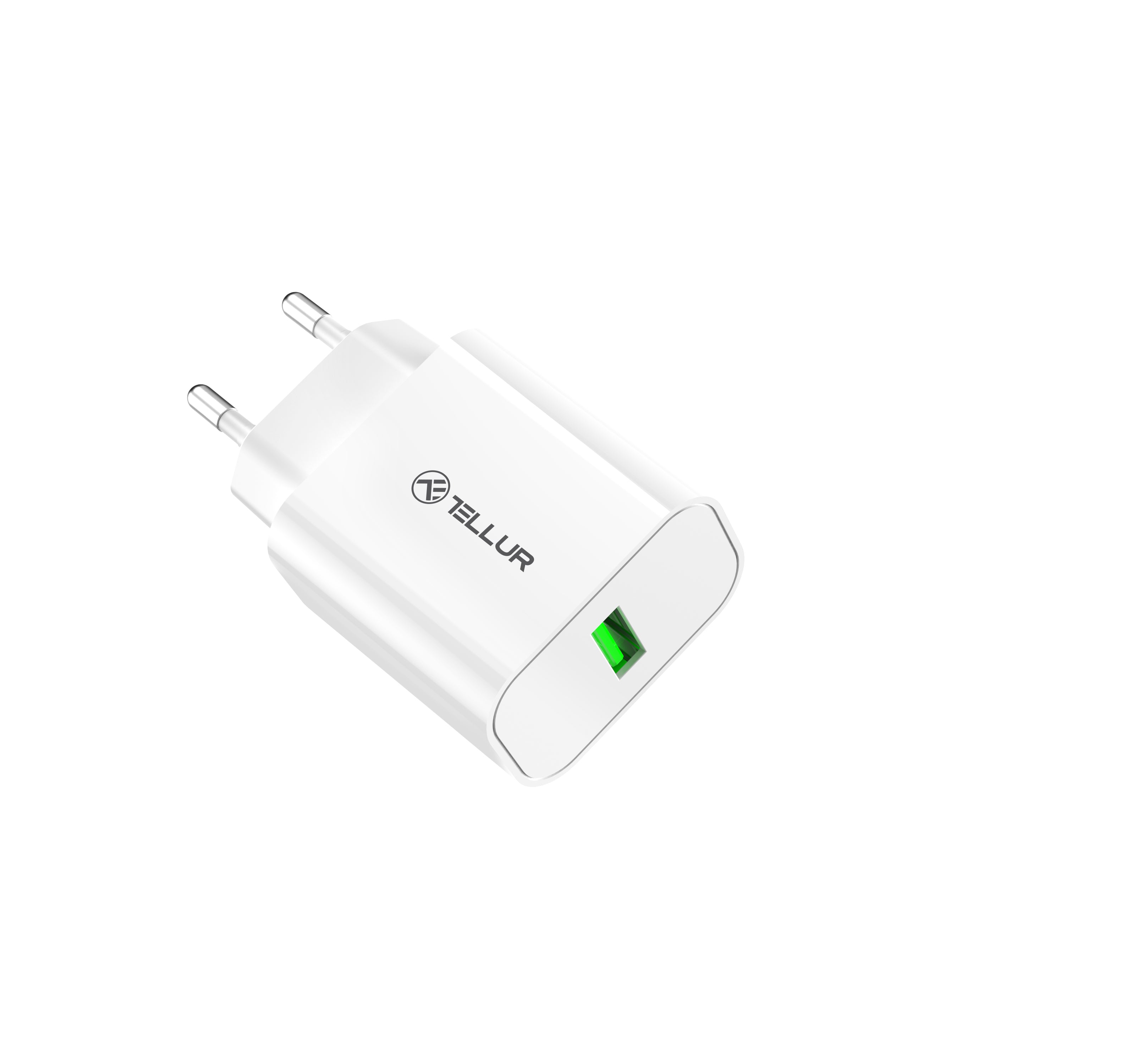 USB-A Wall charger 18W with QC3.0, white - TELLUR