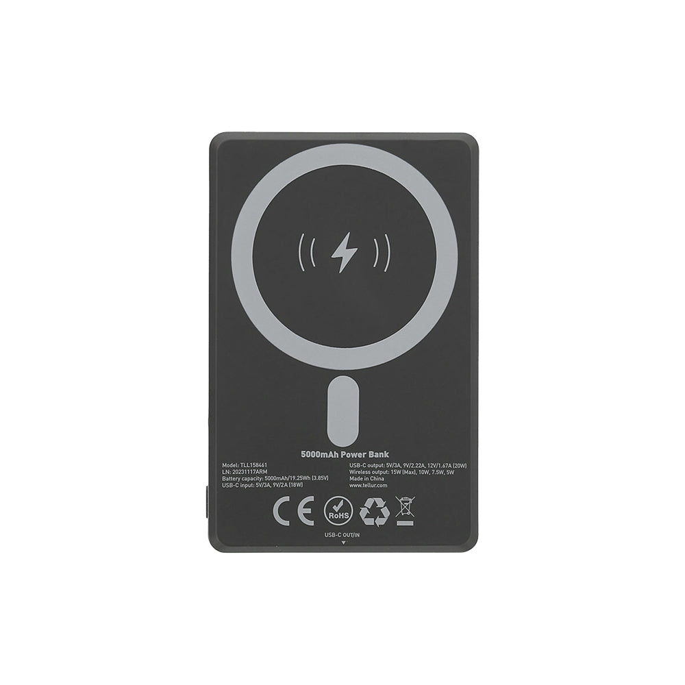Magnetic battery 5000mAh, PD20W, MagSafe compatible - TELLUR