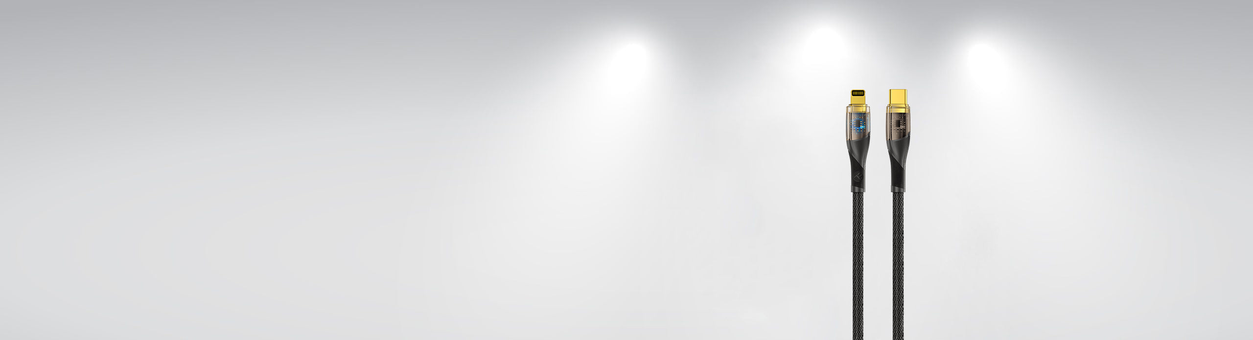 USB-A to USB-C cable, Transparent series, 3A, 1m - TELLUR