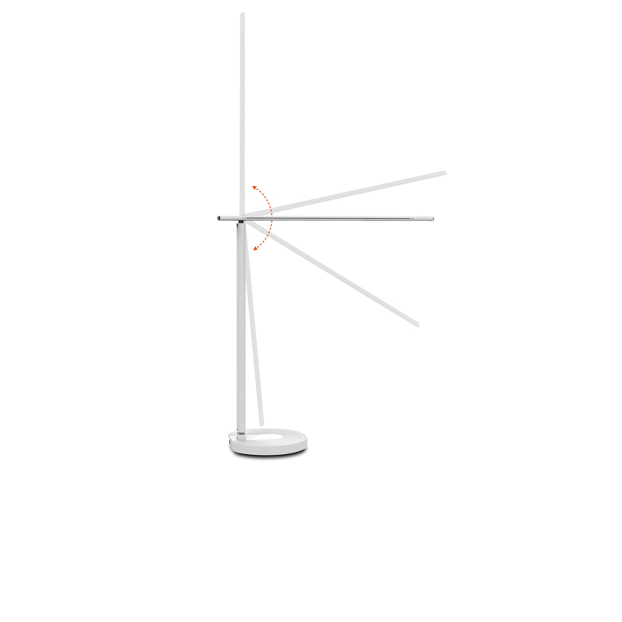 Smart WiFi Desk Lamp, 12W, white, warm, Qi 10W, USB 10W, adjustable - TELLUR