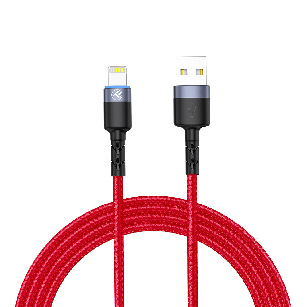 Data cable USB to Lightning with LED light, 3A, 1.2m