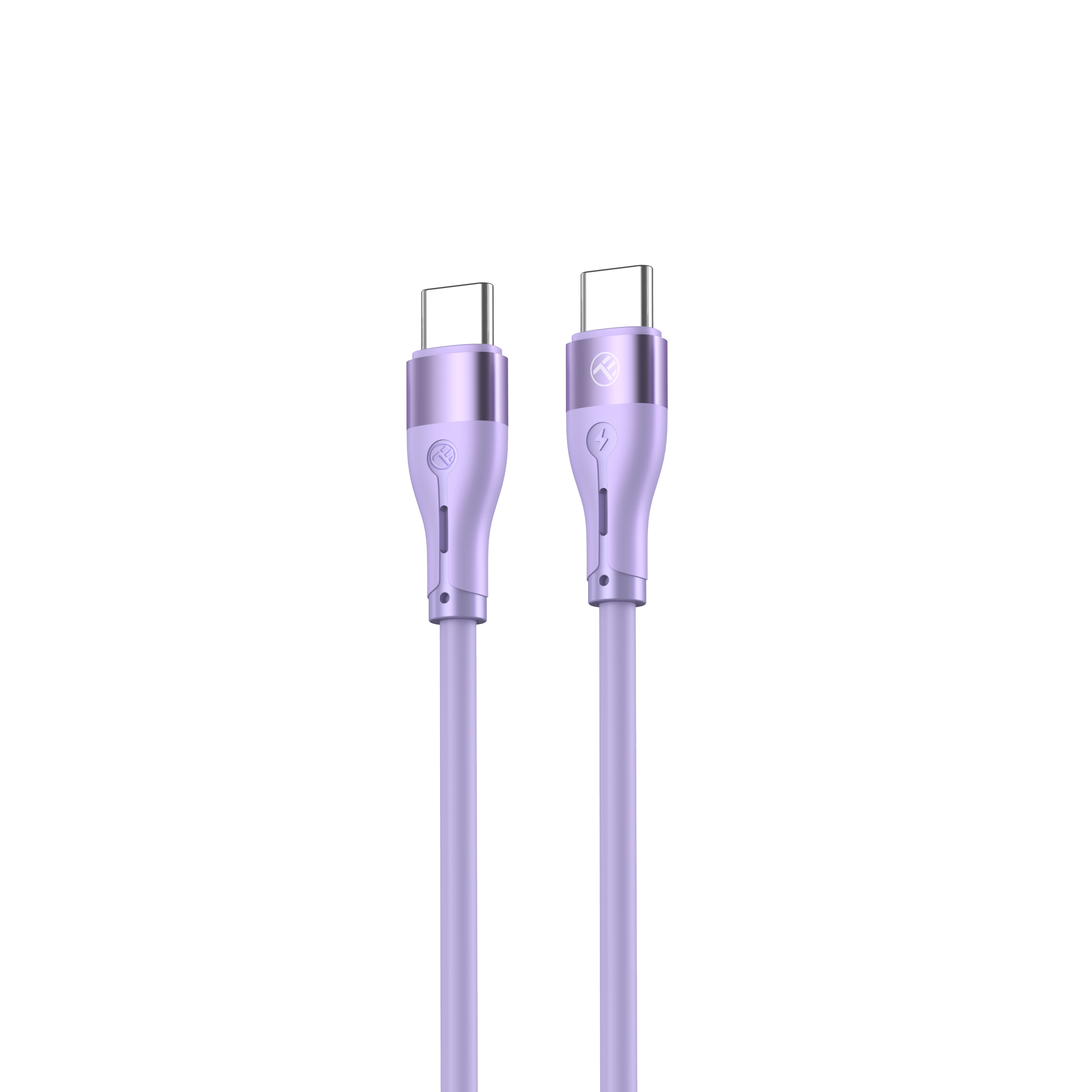 Silikona C tipa kabelis līdz C tipam, 3A, PD60W, 1 m