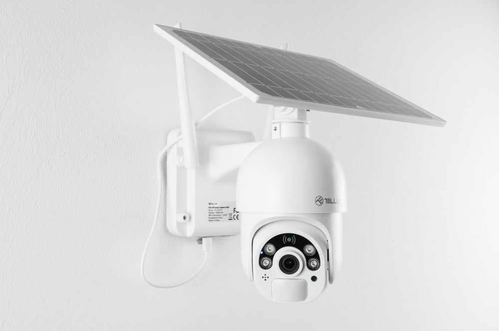 Caméra solaire WiFi, P&T, FullHD 1080P, PIR, blanche – TELLUR