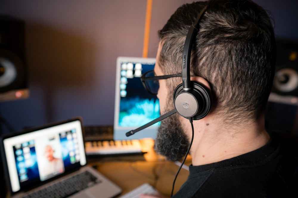 Wired headset Voice 320, Binaural, USB - TELLUR